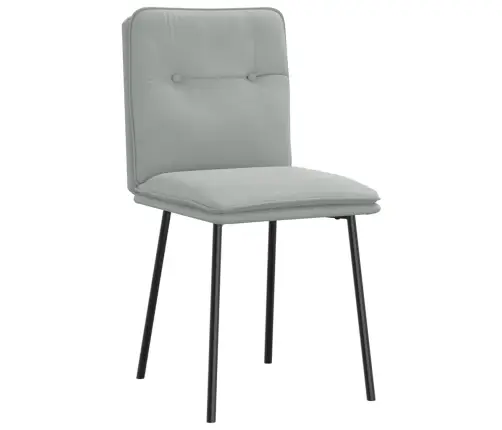 Valgomojo Kėdės, 6Vnt., Šviesiai Pilkos, Aksomas Valgomojo Kėdės, 6Vnt., Šviesiai Pilkos, Aksomas