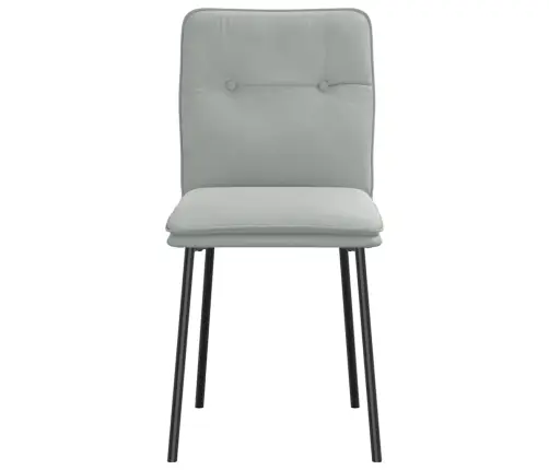 Valgomojo Kėdės, 6Vnt., Šviesiai Pilkos, Aksomas Valgomojo Kėdės, 6Vnt., Šviesiai Pilkos, Aksomas