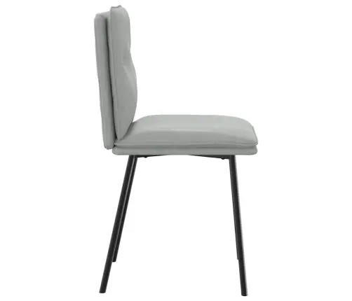 Valgomojo Kėdės, 6Vnt., Šviesiai Pilkos, Aksomas Valgomojo Kėdės, 6Vnt., Šviesiai Pilkos, Aksomas