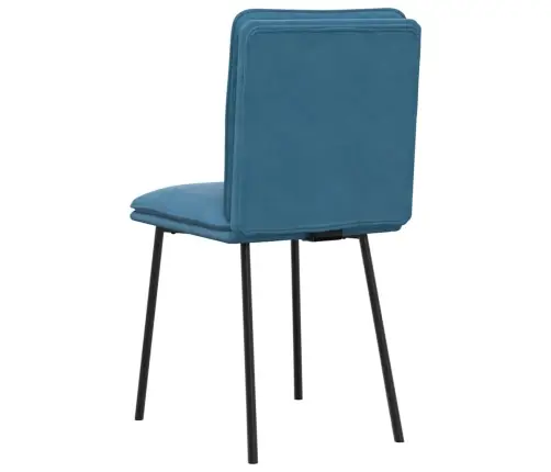 Virtuves Krēsli, 6 Gab., Zils Samts Vidaxl