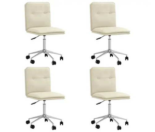 Virtuves Krēsli, 4 Gab., Krēmkrāsas Mākslīgā Āda Vidaxl