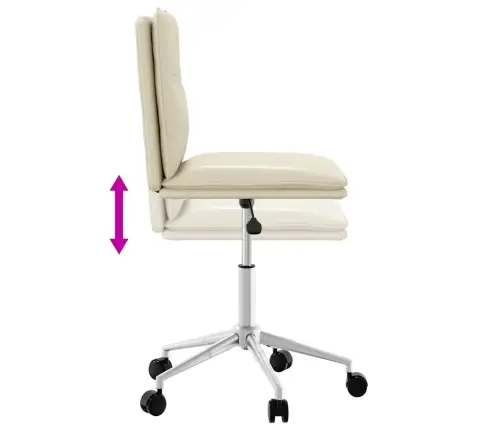 Virtuves Krēsli, 6 Gab., Krēmkrāsas Mākslīgā Āda Vidaxl