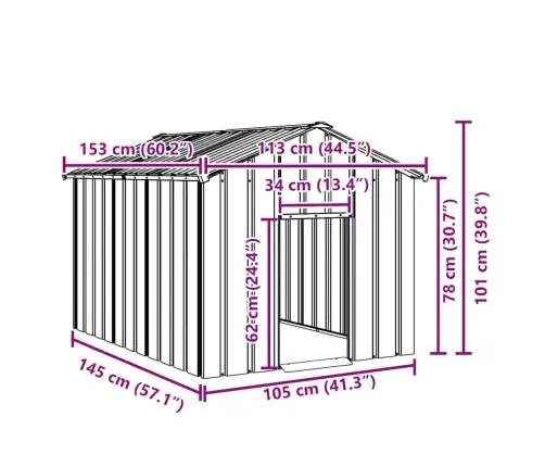 Šunų Namelis Su Stogu 113X153X101 Cm Cinkuoto Plieno