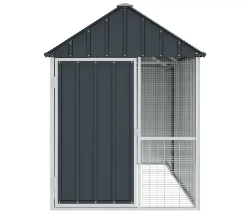 Paukščių Narvas Antracitas 215 X 112 X 141 Cm Cinkuota Plienas