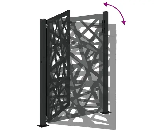 Aiavärav, Must, 100 X 125 cm Terasest, Valgusdisain