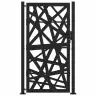 Dārza Vārti Melni 105X180 Cm Tērauda Gaismas Dizains Vidaxl