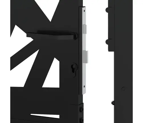 Dārza Vārti Melni 105X180 Cm Tērauda Gaismas Dizains Vidaxl