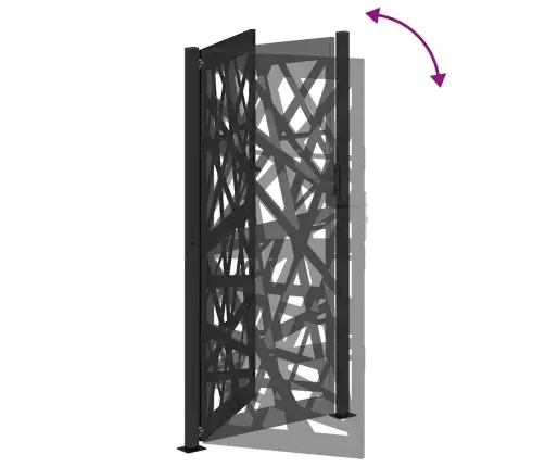Aiavärav, Must, 100 X 200 cm Terasest, Valgusdisain