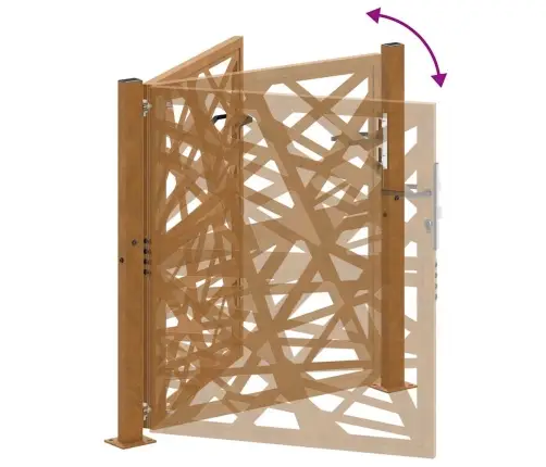 Aiavärav 100 X 100 Cm Ilmastikukindlast Terasest, Valgusdisain