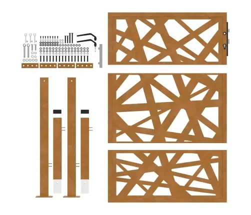 Aiavärav 105 X 130 Cm Ilmastikukindlast Terasest, Valgusdisain