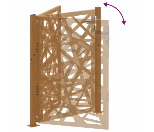 Aiavärav 105 X 130 Cm Ilmastikukindlast Terasest, Valgusdisain