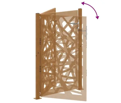 Dārza Vārti 105X155 Cm Laikapstākļu Tērauda Gaismas Dizains Vidaxl