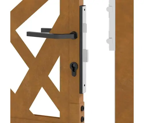 Dārza Vārti 105X155 Cm Laikapstākļu Tērauda Gaismas Dizains Vidaxl