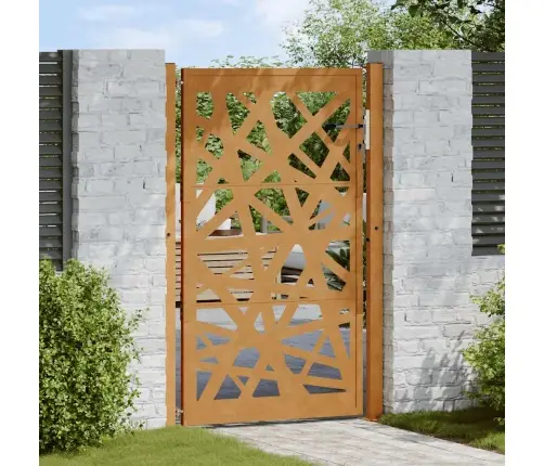 Dārza Vārti 105X155 Cm Laikapstākļu Tērauda Gaismas Dizains Vidaxl