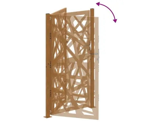 Sodo Vartai 105X180 Cm Atmosferos Poveikiui Atsparaus Plieno