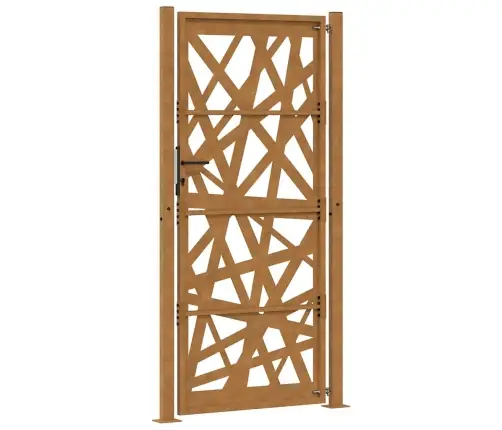 Dārza Vārti 105X205 Cm Laikapstākļu Tērauda Gaismas Dizains Vidaxl