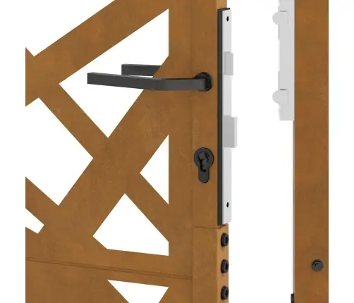 Dārza Vārti 105X205 Cm Laikapstākļu Tērauda Gaismas Dizains Vidaxl