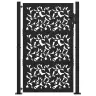 Dārza Vārti Melni 105X155 Cm Tērauda Lapu Dizains Vidaxl