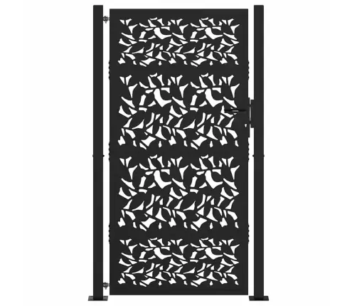 Sodo Vartai, Juodi, 100X175 cm Plieno Lapo Raštas