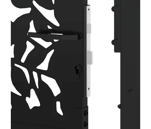 Dārza Vārti Melni 105X205 Cm Tērauda Lapu Dizains Vidaxl