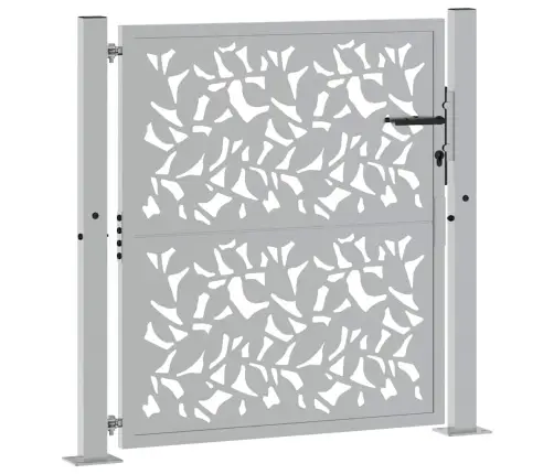 Dārza Vārti 105X105 Cm Laikam Izturīga Tērauda Lapu Dizains Vidaxl