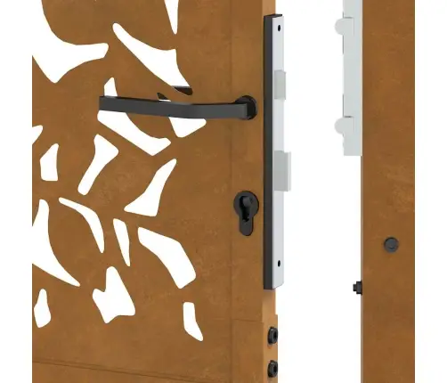 Dārza Vārti 105X105 Cm Laikam Izturīga Tērauda Lapu Dizains Vidaxl