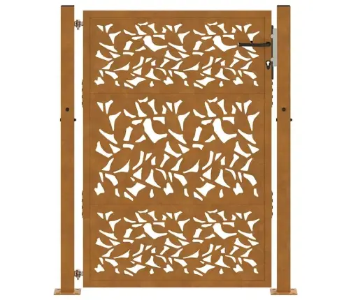 Dārza Vārti Laikapstākļiem Izturīgs Tērauda Lapu Dizains Vidaxl