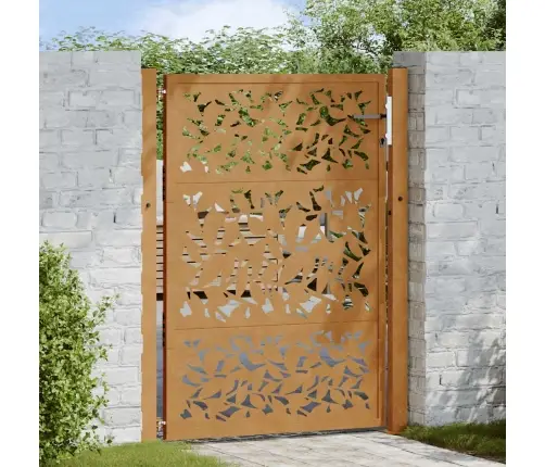Dārza Vārti Laikapstākļiem Izturīgs Tērauda Lapu Dizains Vidaxl