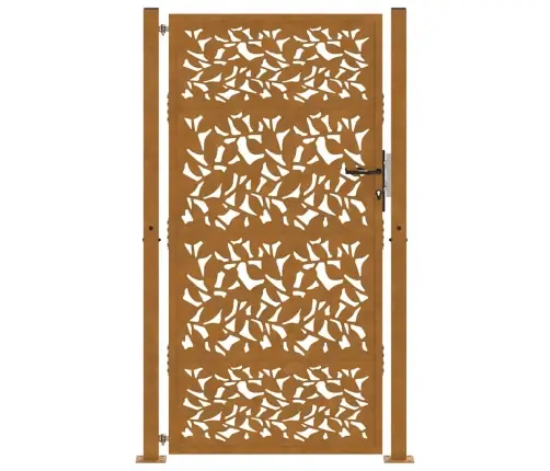 Sodo Vartai, 100X175 cm Atsparūs Oro Sąlygoms, Plieniniai, Lapo Raštas