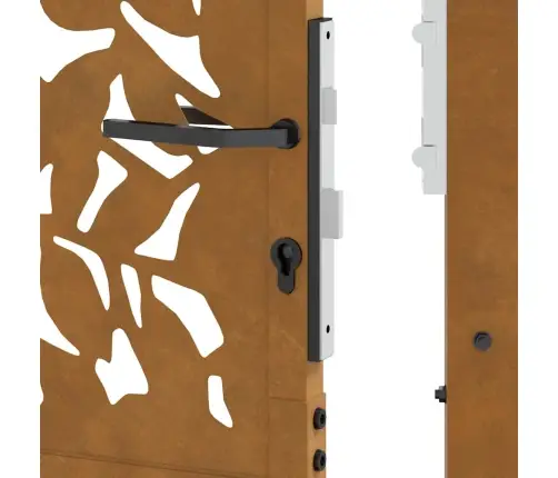 Aiavärav 100 X 200 Cm Ilmastikukindlast Terasest Lehekujundusega