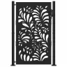 Dārza Vārti Melni 105X155 Cm Tērauda Viļņu Dizains Vidaxl