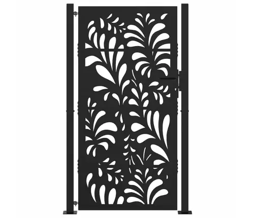 Aiavärav, Must, 100 X 175 cm Terasest, Lainelise Mustriga