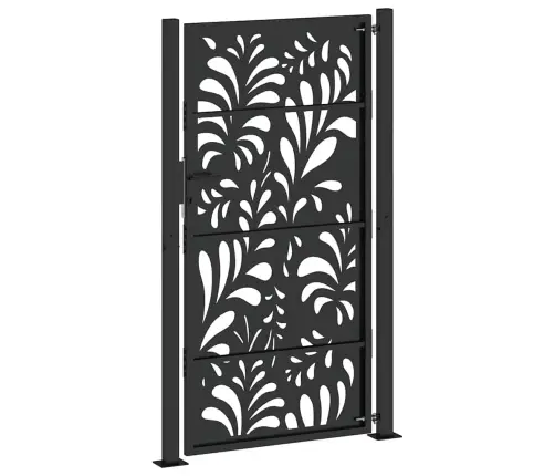 Aiavärav, Must, 100 X 175 cm Terasest, Lainelise Mustriga
