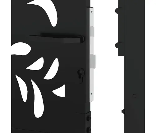 Aiavärav, Must, 100 X 175 cm Terasest, Lainelise Mustriga