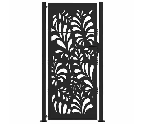 Sodo Vartai, Juodi, 105X205 cm Plienas, Banguoto Dizaino
