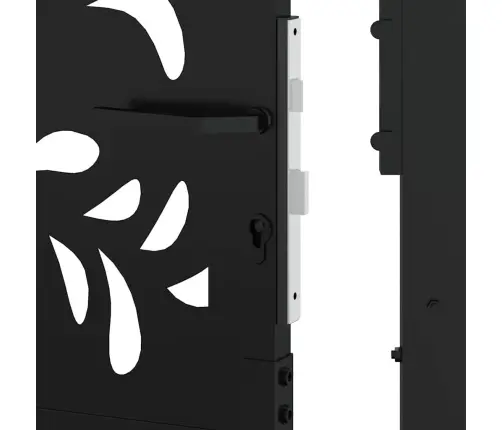 Sodo Vartai, Juodi, 105X205 cm Plienas, Banguoto Dizaino