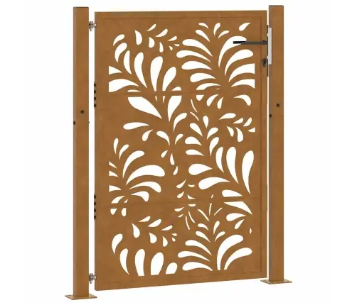 Dārza Vārti 105X130 Cm Laikapstākļu Tērauda Viļņu Dizains Vidaxl