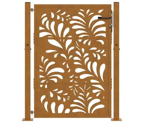 Dārza Vārti 105X130 Cm Laikapstākļu Tērauda Viļņu Dizains Vidaxl