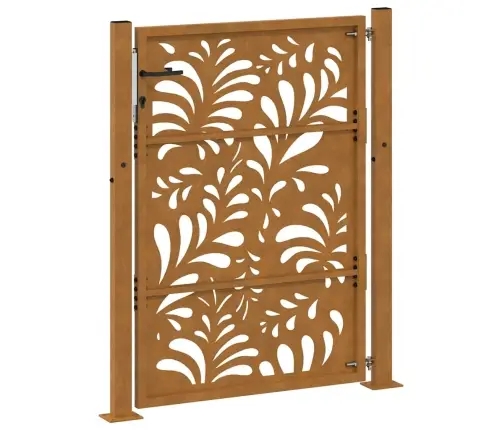 Dārza Vārti 105X130 Cm Laikapstākļu Tērauda Viļņu Dizains Vidaxl