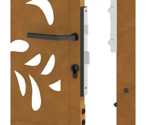 Dārza Vārti 105X180 Cm Laikapstākļu Tērauda Viļņu Dizains Vidaxl