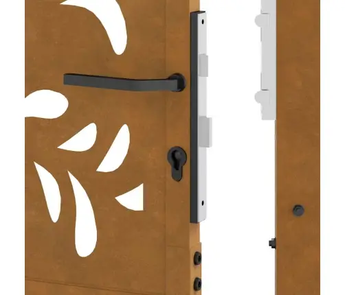 Dārza Vārti 105X205 Cm Laikapstākļu Tērauda Viļņu Dizains Vidaxl