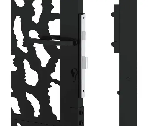 Sodo Vartai, Juodi, 105X155 cm Plieniniai, Su Atbrailomis