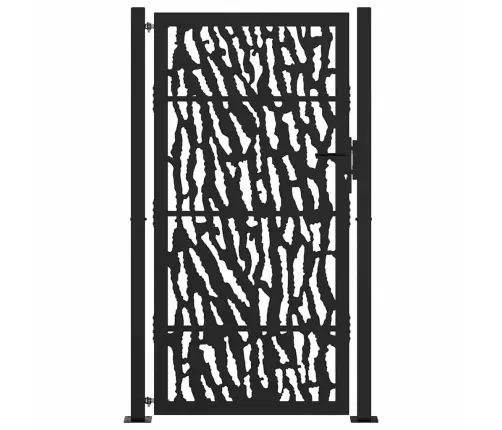 Dārza Vārti Melni 105X180 Cm Tērauda Pēdu Dizains Vidaxl