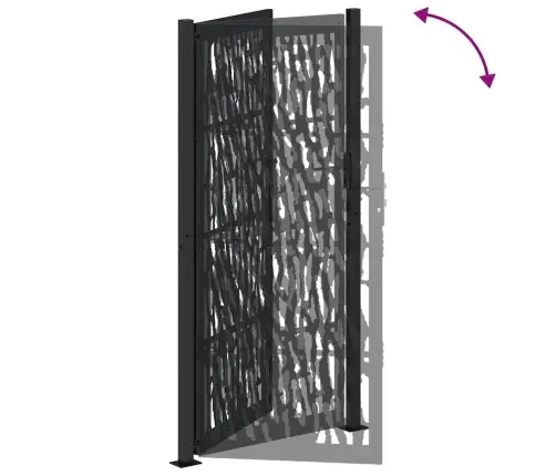 Aiavärav, Must, 100 X 200 cm Terasest, Mustriline