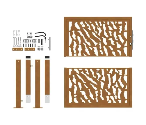 Aiavärav 100 X 100 Cm Ilmastikukindlast Terasest, Mustriline