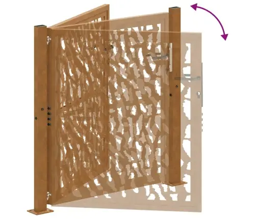 Aiavärav 100 X 100 Cm Ilmastikukindlast Terasest, Mustriline