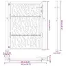 Sodo Vartai, 105X130 cm Atsparūs Oro Sąlygoms, Plienas, Su Raižiniais