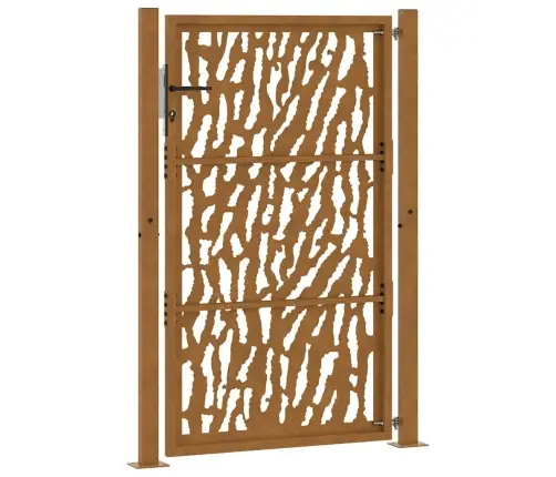 Dārza Vārti 105X155 Cm Laikapstākļu Tērauda Pēdas Dizains Vidaxl