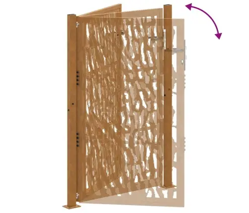 Dārza Vārti 105X155 Cm Laikapstākļu Tērauda Pēdas Dizains Vidaxl