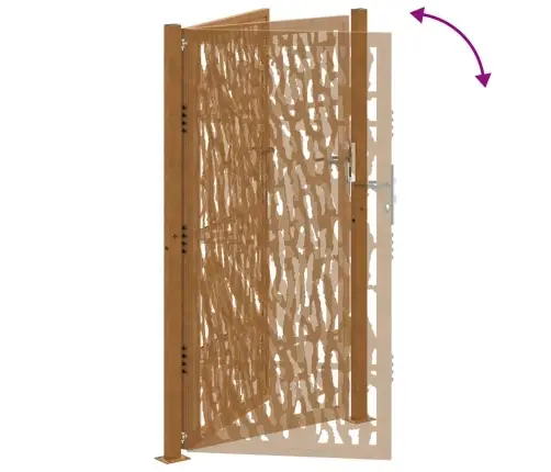 Dārza Vārti 105X180 Cm Laikapstākļu Tērauda Pēdas Dizains Vidaxl